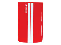 Verbatim GT SuperSpeed - Disque dur - 1 To - externe (portable) - 2.5" - USB 3.0 - rouge avec rayures blanches 53082
