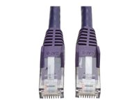 Tripp Lite 3ft Cat6 Gigabit Snagless Molded Patch Cable RJ45 M/M Purple 3' - Cordon de raccordement - RJ-45 (M) pour RJ-45 (M) - 91 cm - UTP - CAT 6 - moulé, sans crochet, bloqué - violet N201-003-PU