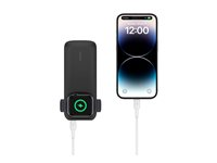 Belkin BoostCharge Pro - Banque d'alimentation sans fil - 10000 mAh - 20 Watt - Fast Charge, PD 3.0 (magnétique, 24 pin USB-C) - sur le câble : USB-C - noir BPD005BTBK