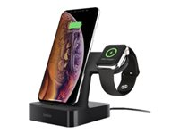 Belkin PowerHouse Charge Dock - Socle de charge + adaptateur secteur - 3.4 A - 2 connecteurs de sortie (Lightning, magnétique) - noir F8J237VFBLK