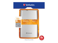 Verbatim Store 'n' Go Portable - Disque dur - 750 Go - externe (portable) - 2.5" - USB 3.0 - 5400 tours/min 53022