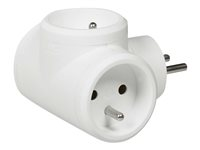 C2G Multi-Outlet Extension - Coupe-circuit - CA 230 V - 3680 Watt - entrée : alimentation - connecteurs de sortie : 3 (3 pôles (France/Belgique)) - France - blanc 80804