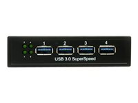 StarTech.com Hub USB 3.0 à 4 ports pour panneau avant - Baie de 3,5" ou 5,25" - Concentrateur USB interne - Concentrateur (hub) - 4 x SuperSpeed USB 3.0 - Module enfichable - pour P/N: USB312SAT3CB, USB315CB2M, USBLT1MWS, USBLT2MBR, USBLT30CMW, USBLTM1MBK, USBLTM1MWH 35BAYUSB3S4