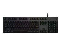 Logitech Gaming G512 - Clavier - backlit - USB - Français - commutateur : GX Red Linear - carbone 920-009364