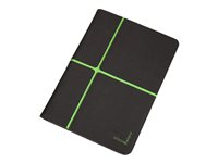 Urban Factory Collins Folio Universal 10" Dark Grey / Green - Protection à rabat pour tablette - silicone - vert - 10" FCC13UF