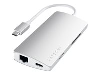 Satechi Aluminum Multi-Port Adapter V2 - Station d'accueil - USB-C / Thunderbolt 3 - 1GbE ST-TCMA2S