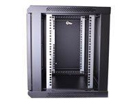 Uniformatic - Armoire - montable sur mur - RAL 9005, noir anthracite - 12U - 19" 27349