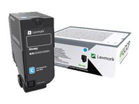 Lexmark - À rendement élevé - cyan - original - cartouche de toner LCCP - pour Lexmark CS725de, CS725dte 74C0H20