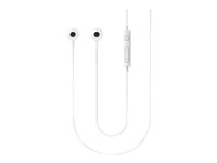 Samsung EO-HS130 - Écouteurs avec micro - intra-auriculaire - filaire - jack 3,5mm - blanc - pour Galaxy Core Prime VE, Fame, Mega, Note 4, S4 Active, S4 Zoom, S5, S5 Active, S5 Neo, Young EO-HS1303WEGWW