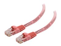 C2G Cat5e Booted Unshielded (UTP) Network Patch Cable - Cordon de raccordement - RJ-45 (M) pour RJ-45 (M) - 10 m - UTP - CAT 5e - moulé, sans crochet, bloqué - rose 83623