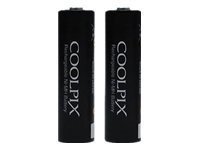 Nikon EN-MH2-B2 Rechargeable Batteries - Pile pour appareil photo 2 x NiMH - pour Coolpix L110, L12, L14, L15, L16, L18, L19, L20, L21, L22, L30, L330, L620, L830, P50, P60 VFB10501