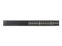 Cisco Small Business SF500-24 - Commutateur - Géré - 24 x 10/100 + 2 x SFP Gigabit combiné + 2 x SFP - Montable sur rack SF500-24-K9-G5