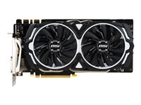 MSI GTX 1070 Ti ARMOR 8G - Carte graphique - GF GTX 1070 Ti - 8 Go GDDR5 - PCIe 3.0 x16 - DVI, HDMI, 3 x DisplayPort - noir, blanc GEFORCE GTX 1070 TI ARMOR 8G