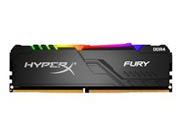 HyperX FURY RGB - DDR4 - kit - 32 Go: 4 x 8 Go - DIMM 288 broches - 3466 MHz / PC4-27700 - CL16 - 1.35 V - mémoire sans tampon - non ECC - noir HX434C16FB3AK4/32