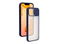 Bigben - Coque de protection pour téléphone portable - silicone, élastomère thermoplastique (TPE), polyuréthanne thermoplastique (TPU) - contour bleu - pour Apple iPhone 13 COVSLIDEIP1361BL