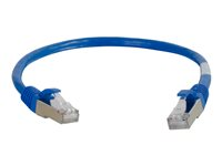 C2G Cat5e Booted Shielded (STP) Network Patch Cable - Cordon de raccordement - RJ-45 (M) pour RJ-45 (M) - 4 m - STP - CAT 5e - Moulé - bleu 83773