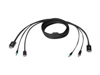 Belkin Secure KVM Cable Kit - Câble clavier / vidéo / souris (KVM) - USB type B, jack mini, DisplayPort (M) pour USB, jack mini, DisplayPort (M) - 1.83 m - pour P/N: F1DN102KVM-UN-3, F1DN104F-3, F1DN104KVM-UN-3, F1DN202KVM-UN-3, F1DN204KVM-UN-3 F1D9019B06