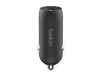 Belkin BOOST CHARGE - Adaptateur d'alimentation pour voiture - 30 Watt - 3 A - Fast Charge (24 pin USB-C) - noir CCA004BTBK