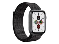 Puro - Bracelet de montre pour montre intelligente - convient aux poignets de 140 - 220 mm - noir - pour Apple Watch (42 mm, 44 mm, 45 mm) PUROAWBNYL44BLK