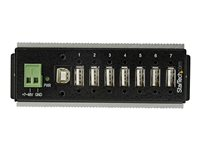StarTech.com Multiprise USB 2.0 industrielle à 7 ports avec protection électrostatique (ESD) 15 kV (HB20A7AME) - Concentrateur (hub) - 7 x USB 2.0 - Montage sur rail DIN - Tension CC - Conformité TAA - pour P/N: ITB20D3250 HB20A7AME