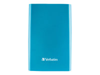 Verbatim Store 'n' Go Portable - Disque dur - 500 Go - externe (portable) - USB 3.0 - 5400 tours/min - bleu des Caraïbes 53026