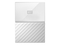 WD My Passport WDBYFT0040BWT - Disque dur - chiffré - 4 To - externe (portable) - USB 3.0 - AES 256 bits - blanc WDBYFT0040BWT-WESN