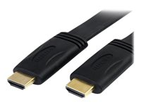 StarTech.com Câble plat - HDMI vers HDMI avec Ethernet - Ultra HD 4k x 2k - 3 m (HDMIMM10FL) - HDMI avec câble Ethernet - HDMI (M) pour HDMI (M) - 3 m - noir HDMIMM10FL