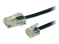 Uniformatic - Câble de téléphone - RJ-45 (M) pour RJ-11 (M) - 5 m - plat - noir 41188