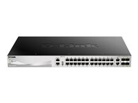 D-Link DGS 3130-30TS - Commutateur - L3 Lite - Géré - 24 x 10/100/1000 + 2 x 10 Gigabit Ethernet + 4 x 10 Gigabit SFP+ - de bureau, Montable sur rack DGS-3130-30TS/E