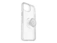 OtterBox Otter + Pop Symmetry Series - Coque de protection pour téléphone portable - polycarbonate, caoutchouc synthétique - Stardust Pop (paillettes transparentes) - pour Apple iPhone 14 Plus 77-88791