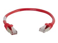 C2G Cat5e Booted Shielded (STP) Network Patch Cable - Cordon de raccordement - RJ-45 (M) pour RJ-45 (M) - 2 m - STP - CAT 5e - Moulé - rouge 83791