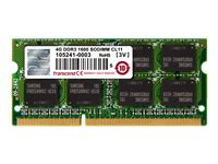 Transcend - DDR3 - module - 4 Go - SO DIMM 204 broches - 1600 MHz / PC3-12800 - CL11 - 1.5 V - mémoire sans tampon - non ECC - pour Dell OptiPlex 90XX; HP ENVY dv6, dv7; Pavilion dv4, g4; Lenovo ThinkCentre M93 TS512MSK64V6N