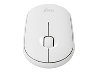 Logitech Pebble M350 - Souris - optique - 3 boutons - sans fil - Bluetooth, 2.4 GHz - récepteur sans fil USB - blanc cassé 910-005716