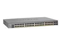 NETGEAR GS752TP - Commutateur - L3 Lite - Géré - 8 x 10/100/1000 (PoE+) + 40 x 10/100/1000 (PoE) + 4 x SFP - Ordinateur de bureau, Montable sur rack - PoE+ (384 W) GS752TP-100EUS