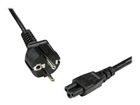 StarTech.com Câble d'Alimentation en Trèfle (PC Portable) 2 m - Schuko CEE7 vers IEC 320 C5 - Alimentation Tripolaire - CEE7 (M), C5 (F) - Câble d'alimentation - IEC 60320 C5 pour power CEE 7/7 (M) - CA 250 V - 2 m - noir PXTNB3SEU2M