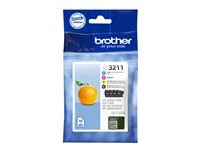 Brother LC3211 Value Pack - Pack de 4 - noir, jaune, cyan, magenta - original - cartouche d'encre - pour Brother DCP-J572, DCP-J772, DCP-J774, MFC-J890, MFC-J895 LC3211VAL