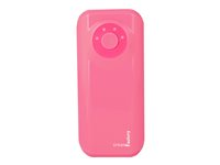 Urban Factory Power Bank Emergency 4400 mAh Pink - Banque d'alimentation - 4400 mAh - 1.5 A (USB) - sur le câble : Micro-USB - rose BAT41UF