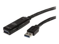 StarTech.com Cable d'extension USB 3.0 actif 3 m - M/F - Rallonge de câble USB - USB type A (M) pour USB type A (F) - USB 3.0 - 3 m - actif - noir - pour P/N: PEXUSB3S42V, PEXUSB3S44V, ST7300USB3B, SVA5H2NEUA, USB3SAA3MBK USB3AAEXT3M