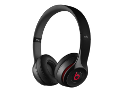 Beats Solo2 - Casque avec micro - supra-oral - noir - pour iPad (3rd generation), iPad 1, 2, iPad Air, iPad Air 2, iPad mini, iPad mini 2, 3, iPad with Retina display (4th generation), iPhone 3G, 3GS, 4, 4S, 5, 5c, 5s, 6, 6 Plus, iPod classic, iPod nano ( MH8W2ZM/A