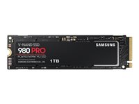 Samsung 980 PRO MZ-V8P1T0BW - SSD - chiffré - 1 To - interne - M.2 2280 - PCIe 4.0 x4 (NVMe) - mémoire tampon : 1 Go - AES 256 bits - TCG Opal Encryption - pour Intel Next Unit of Computing 12, 13 MZ-V8P1T0BW