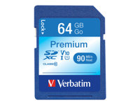 Verbatim Premium - Carte mémoire flash - 64 Go - Class 10 - SDXC 44024