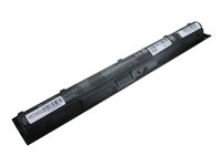 DLH - Batterie de portable (standard) (équivalent à : HP HSTNN-LB6S, HP HSTNN-DB6T, HP HSTNN-LB6R, HP 800049-001, HP 800009-421, HP 800009-541, HP KI04, HP KI04041, HP 800010-421, HP 800050-001, HP 800009-241, HP N2L84AA, HP HSTNN-LB6T, HP 800009-121, HP 800009-141, HP 800009-221, HP 800009-251, HP 800049-005, HP 800049-241, HP TPN-Q158, HP TPN-Q159, HP TPN-Q160, HP TPN-Q161, HP TPN-Q162, HP TPN-Q163) - Lithium Ion - 4 cellules - 2600 mAh - 38 Wh - noir - pour HP 14-ab; 15-ab; 15-ag; 15-ak; 15-an; 17-g; Pavilion 14-ab; 15-ab; 15-ag; 15-ak; 17-g; 15-an HERD2730-B033Q2