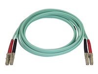 StarTech.com Aqua OM4 Duplex Multimode Fiber - 2m / 6 ft - 100 Gb - 50/125 - OM4 Fiber - LC to LC Fiber Patch Cable (450FBLCLC2) - Câble réseau - LC multi-mode (M) pour LC multi-mode (M) - 2 m - fibre optique - duplex - 50 / 125 microns - OM4 - turquoise 450FBLCLC2