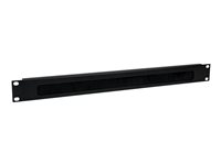 StarTech.com Panneau Gestion de Câbles Horizontal pour Racks de Serveurs 1U - Passe Câbles en Acier avec Brosse - Panneau d'agencement de câbles de rack - noir - 1U - 19" - pour P/N: RACK-18U-20-WALL-OA, RACK-21U-20-WALL-OA, RACK-24U-20-WALL-OA, RK3236BKF, RKQMCAB12V2 CMBRUSH1U