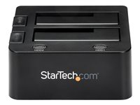 StarTech.com Dual-Bay USB 3.0 to SATA Hard Drive Docking Station, USB Hard Drive Dock, External 2.53.5 SATA IIIIII, SSDHDD Docking Station, Hot-Swap Hard Drive Bay - Top-Loading - Contrôleur de stockage - 2.5", 3.5" - SATA 6Gb/s - USB 3.0 - noir - pour P/N: SVA12M5NA SDOCK2U33