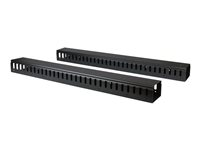 StarTech.com Panneau de gestion de câbles 0U de 1,8 m pour rack - Guide-câbles avec conduit encoché - Organisateur pour câbles (CMVER40UF) - Guide pour câbles - 1.83 m - noir - 40U - pour P/N: RK2537BKM, RK4242BK24, RK4242BK30 CMVER40UF