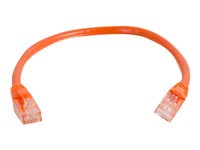 C2G Cat5e Booted Unshielded (UTP) Network Patch Cable - Cordon de raccordement - RJ-45 (M) pour RJ-45 (M) - 1 m - UTP - CAT 5e - moulé, sans crochet, bloqué - orange 83603