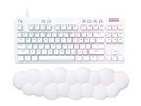 Logitech G713 - Clavier - sans clé - backlit - USB - AZERTY - Français - commutateur : Tactile - blanc 920-010416