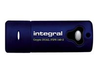 Integral Crypto Dual FIPS 140-2 - Clé USB - 64 Go - USB 3.0 - FIPS 140-2 Level 3 INFD64GCRYDL3.0140-2