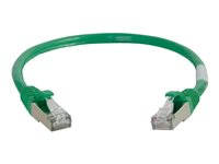 C2G Cat5e Booted Shielded (STP) Network Patch Cable - Cordon de raccordement - RJ-45 (M) pour RJ-45 (M) - 4 m - STP - CAT 5e - Moulé - vert 83833